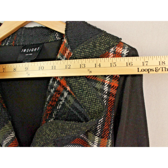 Insight New York Short Plaid Jacket - Long Sleeve - Size 12 - Picture 3 of 9
